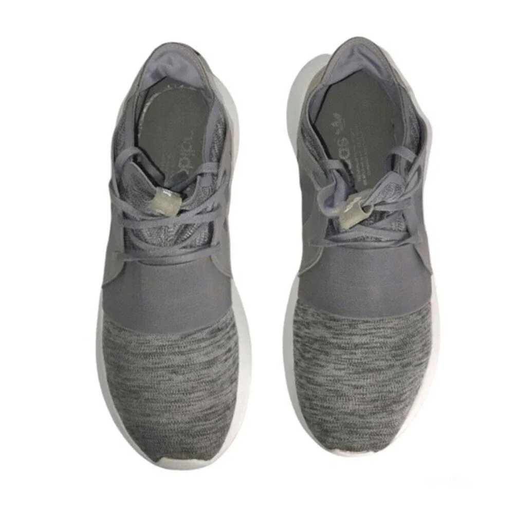Adidas Originals Tubular Defiant Gray Marl Knit Suede Womens Sneakers Size 9